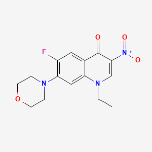 molecular formula C15H16FN3O4 B15004768 1-ethyl-6-fluoro-7-morpholin-4-yl-3-nitroquinolin-4(1H)-one 