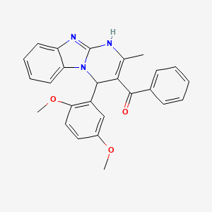 molecular formula C26H23N3O3 B15004774 [4-(2,5-Dimethoxyphenyl)-2-methyl-1,4-dihydropyrimido[1,2-a]benzimidazol-3-yl](phenyl)methanone 