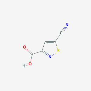 molecular formula C5H2N2O2S B1500479 5-Cyano-1,2-thiazole-3-carboxylic acid CAS No. 91319-29-8