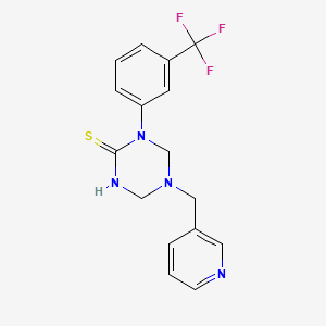 5-(Pyridin-3-ylmethyl)-1-[3-(trifluoromethyl)phenyl]-1,3,5-triazinane-2-thione