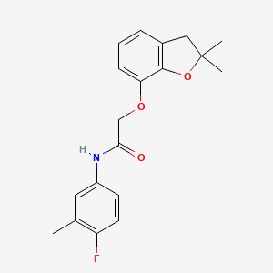 2-[(2,2-dimethyl-2,3-dihydro-1-benzofuran-7-yl)oxy]-N-(4-fluoro-3-methylphenyl)acetamide