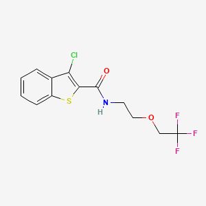 3-chloro-N-[2-(2,2,2-trifluoroethoxy)ethyl]-1-benzothiophene-2-carboxamide