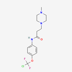 molecular formula C15H20ClF2N3O2 B15004851 N-{4-[chloro(difluoro)methoxy]phenyl}-3-(4-methylpiperazin-1-yl)propanamide 