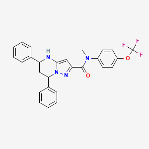 N-methyl-5,7-diphenyl-N-[4-(trifluoromethoxy)phenyl]-4,5,6,7-tetrahydropyrazolo[1,5-a]pyrimidine-2-carboxamide