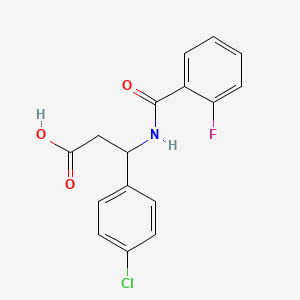 3-(4-Chlorophenyl)-3-{[(2-fluorophenyl)carbonyl]amino}propanoic acid