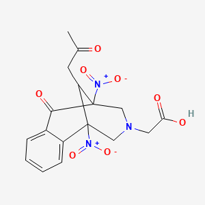 molecular formula C17H17N3O8 B15004879 [1,5-dinitro-6-oxo-11-(2-oxopropyl)-1,4,5,6-tetrahydro-1,5-methano-3-benzazocin-3(2H)-yl]acetic acid 