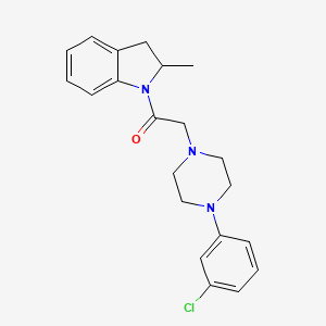 molecular formula C21H24ClN3O B15004925 2-[4-(3-chlorophenyl)piperazin-1-yl]-1-(2-methyl-2,3-dihydro-1H-indol-1-yl)ethanone CAS No. 889944-99-4