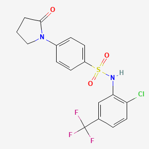 N-[2-chloro-5-(trifluoromethyl)phenyl]-4-(2-oxopyrrolidin-1-yl)benzenesulfonamide