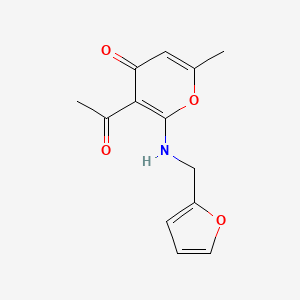 3-Acetyl-2-[(furan-2-ylmethyl)-amino]-6-methyl-pyran-4-one