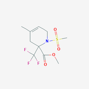 molecular formula C10H14F3NO4S B15004973 1,2,3,6-Tetrahydropyridine-2-carboxylic acid, 1-methanesulfonyl-4-methyl-2-trifluoromethyl-, methyl ester 