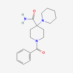 molecular formula C18H25N3O2 B15004991 1'-Benzoyl-[1,4'-bipiperidine]-4'-carboxamide 