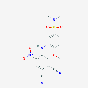 molecular formula C19H19N5O5S B15005008 3-[(4,5-dicyano-2-nitrophenyl)amino]-N,N-diethyl-4-methoxybenzenesulfonamide 