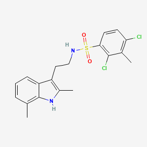 2,4-dichloro-N-[2-(2,7-dimethyl-1H-indol-3-yl)ethyl]-3-methylbenzenesulfonamide