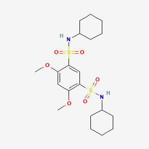 N,N'-dicyclohexyl-4,6-dimethoxybenzene-1,3-disulfonamide