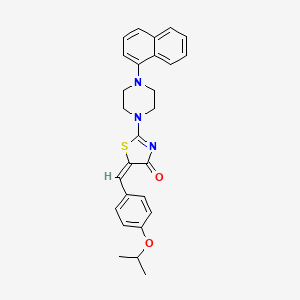 molecular formula C27H27N3O2S B15005098 (5E)-2-[4-(naphthalen-1-yl)piperazin-1-yl]-5-[4-(propan-2-yloxy)benzylidene]-1,3-thiazol-4(5H)-one 