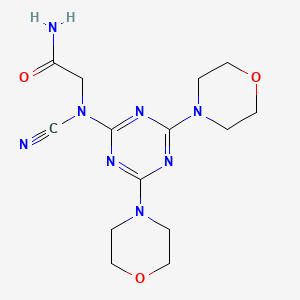 2-{[4,6-Bis(morpholin-4-YL)-1,3,5-triazin-2-YL](cyano)amino}acetamide