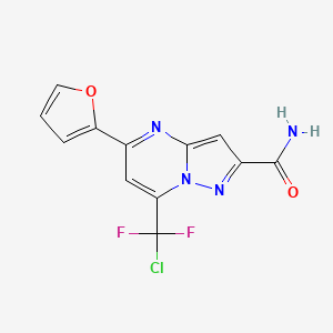 7-[Chloro(difluoro)methyl]-5-(furan-2-yl)pyrazolo[1,5-a]pyrimidine-2-carboxamide