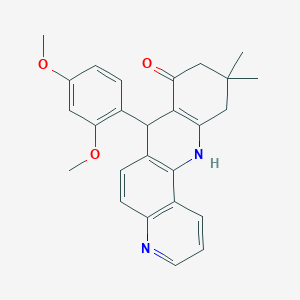 7-(2,4-dimethoxyphenyl)-10,10-dimethyl-7,10,11,12-tetrahydrobenzo[b][1,7]phenanthrolin-8(9H)-one