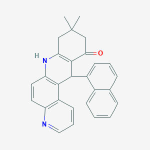 9,9-dimethyl-12-(naphthalen-1-yl)-8,9,10,12-tetrahydrobenzo[b][4,7]phenanthrolin-11(7H)-one