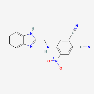 4-[(1H-benzimidazol-2-ylmethyl)amino]-5-nitrobenzene-1,2-dicarbonitrile