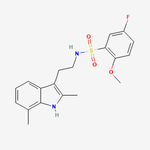 N-[2-(2,7-dimethyl-1H-indol-3-yl)ethyl]-5-fluoro-2-methoxybenzenesulfonamide