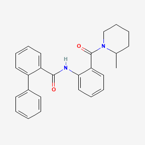 N-{2-[(2-methylpiperidin-1-yl)carbonyl]phenyl}biphenyl-2-carboxamide