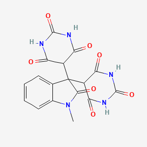 molecular formula C17H13N5O7 B15005204 5,5'-(1-methyl-2-oxo-2,3-dihydro-1H-indole-3,3-diyl)bis(6-hydroxypyrimidine-2,4(3H,5H)-dione) 