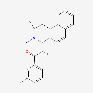 molecular formula C25H25NO B15005211 (2Z)-1-(3-methylphenyl)-2-(2,2,3-trimethyl-2,3-dihydrobenzo[f]isoquinolin-4(1H)-ylidene)ethanone 