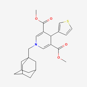 3,5-Dimethyl 1-[(adamantan-1-YL)methyl]-4-(thiophen-3-YL)-1,4-dihydropyridine-3,5-dicarboxylate