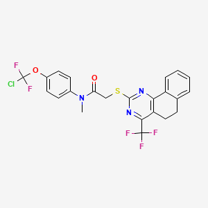 N-{4-[chloro(difluoro)methoxy]phenyl}-N-methyl-2-{[4-(trifluoromethyl)-5,6-dihydrobenzo[h]quinazolin-2-yl]sulfanyl}acetamide