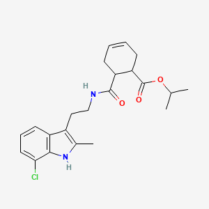 propan-2-yl 6-{[2-(7-chloro-2-methyl-1H-indol-3-yl)ethyl]carbamoyl}cyclohex-3-ene-1-carboxylate