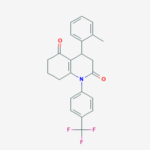 4-(2-methylphenyl)-1-[4-(trifluoromethyl)phenyl]-4,6,7,8-tetrahydroquinoline-2,5(1H,3H)-dione