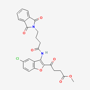 methyl 4-(5-chloro-3-{[4-(1,3-dioxo-1,3-dihydro-2H-isoindol-2-yl)butanoyl]amino}-1-benzofuran-2-yl)-4-oxobutanoate