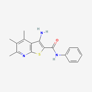 3-amino-4,5,6-trimethyl-N-phenylthieno[2,3-b]pyridine-2-carboxamide