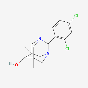 2-(2,4-Dichlorophenyl)-5,7-dimethyl-1,3-diazatricyclo[3.3.1.1~3,7~]decan-6-ol