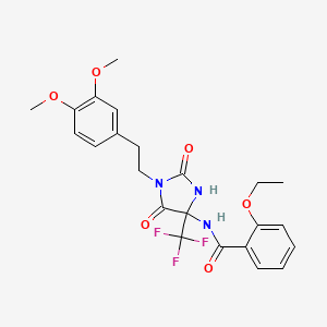 N-{1-[2-(3,4-dimethoxyphenyl)ethyl]-2,5-dioxo-4-(trifluoromethyl)imidazolidin-4-yl}-2-ethoxybenzamide