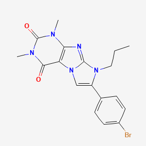 7-(4-bromophenyl)-1,3-dimethyl-8-propyl-1H-imidazo[2,1-f]purine-2,4(3H,8H)-dione