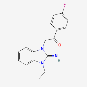 2-(3-ethyl-2-imino-2,3-dihydro-1H-benzimidazol-1-yl)-1-(4-fluorophenyl)ethanone