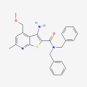 3-amino-N,N-dibenzyl-4-(methoxymethyl)-6-methylthieno[2,3-b]pyridine-2-carboxamide