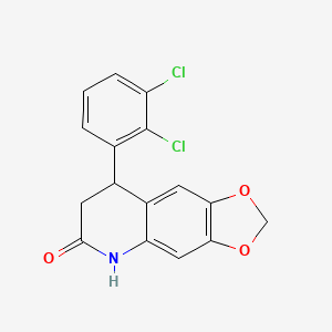 molecular formula C16H11Cl2NO3 B15005312 8-(2,3-dichlorophenyl)-7,8-dihydro[1,3]dioxolo[4,5-g]quinolin-6(5H)-one 