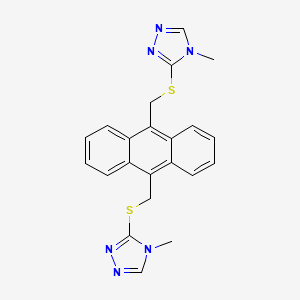 3,3'-[anthracene-9,10-diylbis(methanediylsulfanediyl)]bis(4-methyl-4H-1,2,4-triazole)