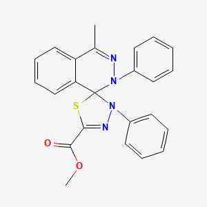 molecular formula C24H20N4O2S B15005330 methyl 4-methyl-2,3'-diphenyl-2H,3'H-spiro[phthalazine-1,2'-[1,3,4]thiadiazole]-5'-carboxylate 