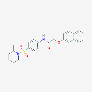 N-{4-[(2-methylpiperidin-1-yl)sulfonyl]phenyl}-2-(naphthalen-2-yloxy)acetamide