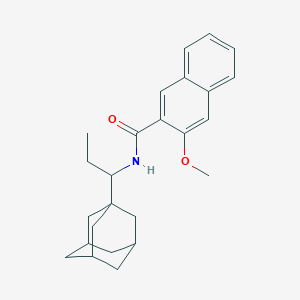 molecular formula C25H31NO2 B15005370 3-methoxy-N-[1-(tricyclo[3.3.1.1~3,7~]dec-1-yl)propyl]naphthalene-2-carboxamide 