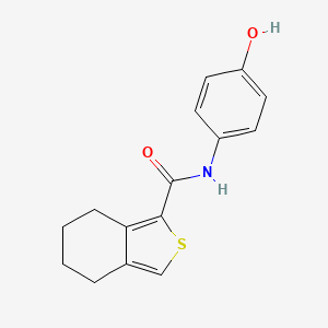 molecular formula C15H15NO2S B15005372 N-(4-Hydroxyphenyl)-4,5,6,7-tetrahydro-2-benzothiophene-1-carboxamide 