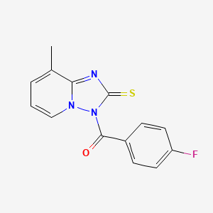 molecular formula C14H10FN3OS B15005394 (4-Fluorophenyl)(8-methyl-2-thioxo-2H-[1,2,4]triazolo[1,5-a]pyridin-3-yl)methanone 