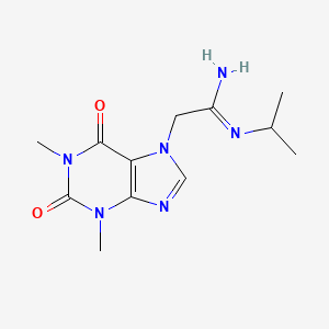 molecular formula C12H18N6O2 B15005399 2-(1,3-Dimethyl-2,6-dioxo-1,2,3,6-tetrahydro-purin-7-yl)-N-isopropyl-acetamidine 