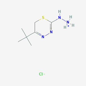 molecular formula C7H15ClN4S B150054 (E)-(5-tert-butyl-3,6-dihydro-1,3,4-thiadiazin-2-ylidene)hydrazine;hydrochloride CAS No. 137786-05-1