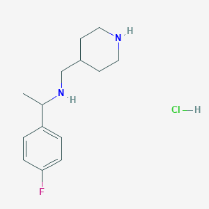 molecular formula C14H22ClFN2 B1500541 [1-(4-Fluoro-phenyl)-ethyl]-piperidin-4-ylmethyl-amine hydrochloride CAS No. 1185307-34-9