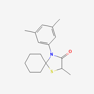 molecular formula C17H23NOS B15005415 4-(3,5-Dimethylphenyl)-2-methyl-1-thia-4-azaspiro[4.5]decan-3-one 